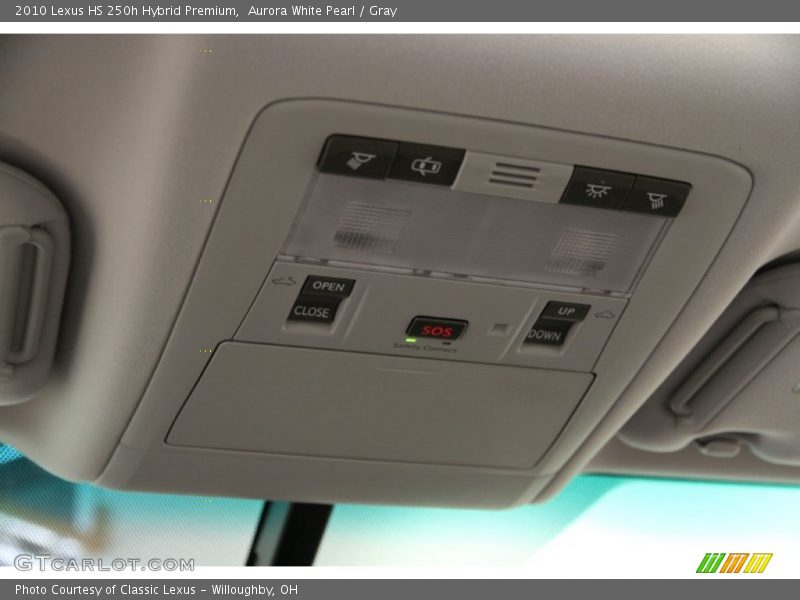 Aurora White Pearl / Gray 2010 Lexus HS 250h Hybrid Premium