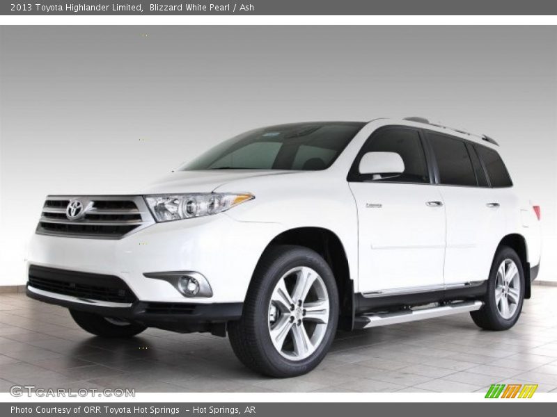 Blizzard White Pearl / Ash 2013 Toyota Highlander Limited