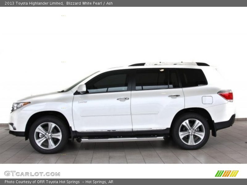 Blizzard White Pearl / Ash 2013 Toyota Highlander Limited