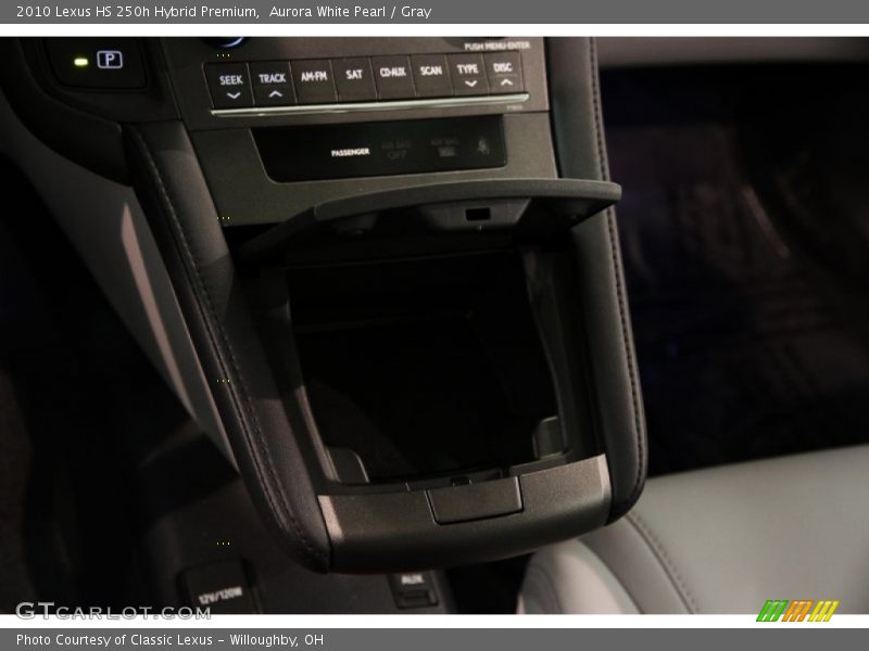 Aurora White Pearl / Gray 2010 Lexus HS 250h Hybrid Premium
