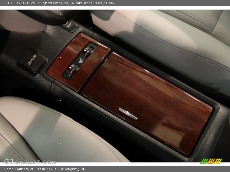 Aurora White Pearl / Gray 2010 Lexus HS 250h Hybrid Premium
