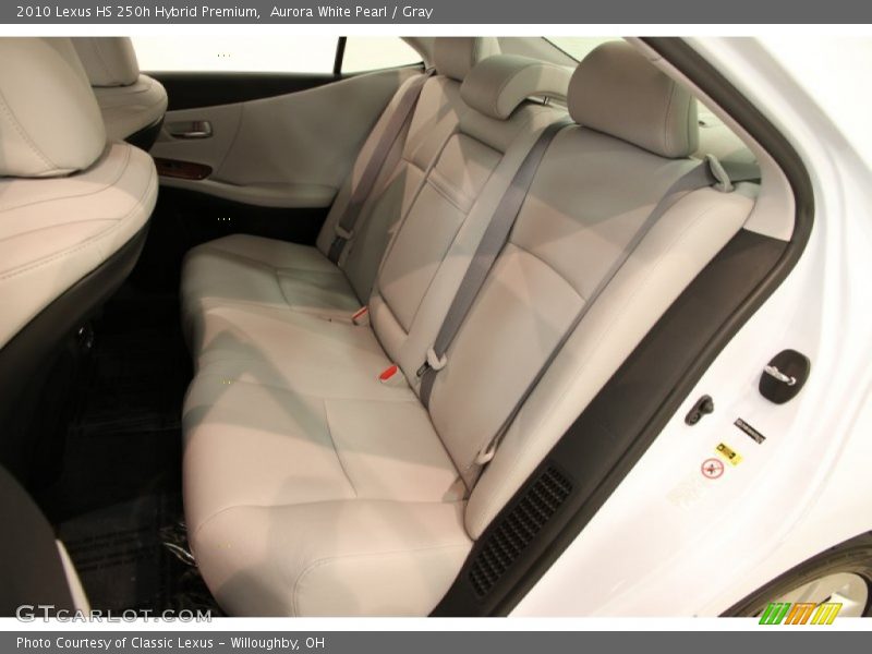 Aurora White Pearl / Gray 2010 Lexus HS 250h Hybrid Premium