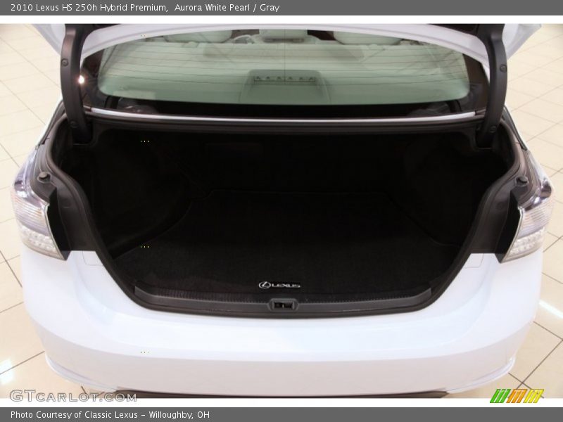 Aurora White Pearl / Gray 2010 Lexus HS 250h Hybrid Premium