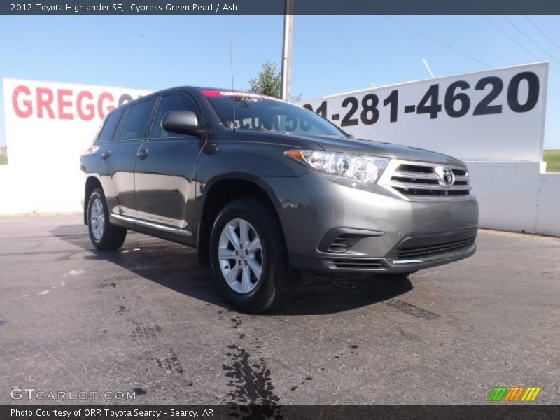 Cypress Green Pearl / Ash 2012 Toyota Highlander SE