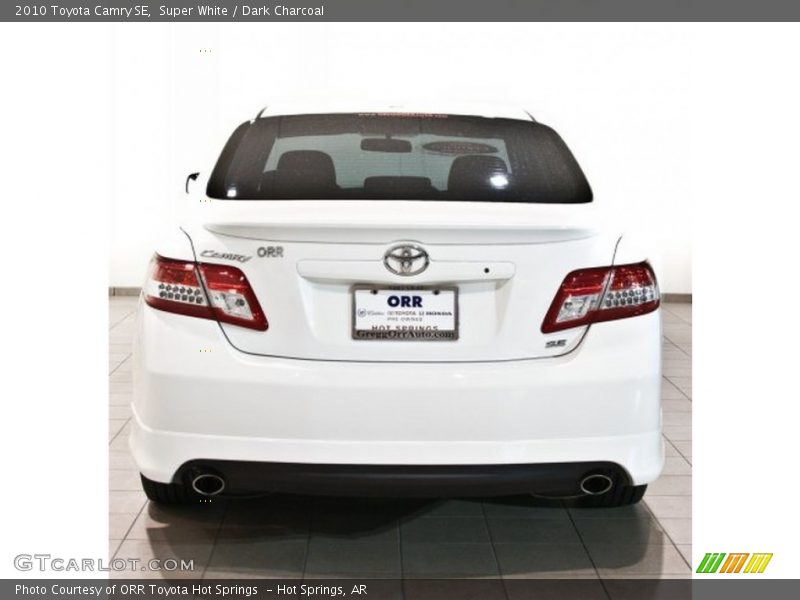 Super White / Dark Charcoal 2010 Toyota Camry SE
