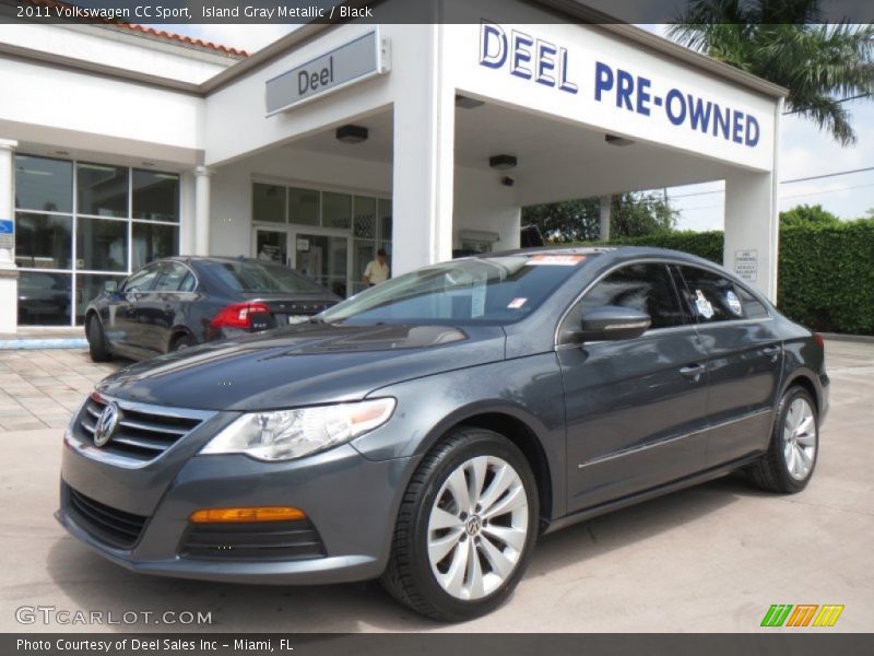 Island Gray Metallic / Black 2011 Volkswagen CC Sport