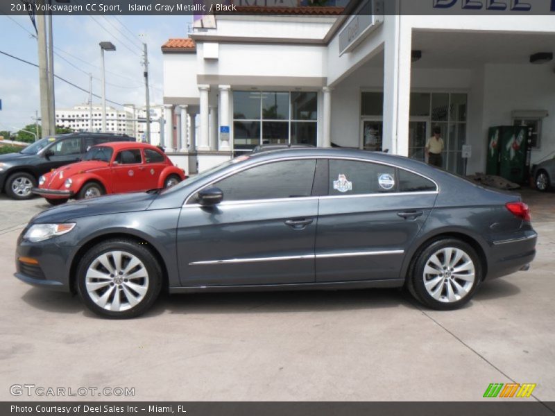 Island Gray Metallic / Black 2011 Volkswagen CC Sport