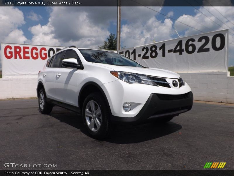 Super White / Black 2013 Toyota RAV4 XLE