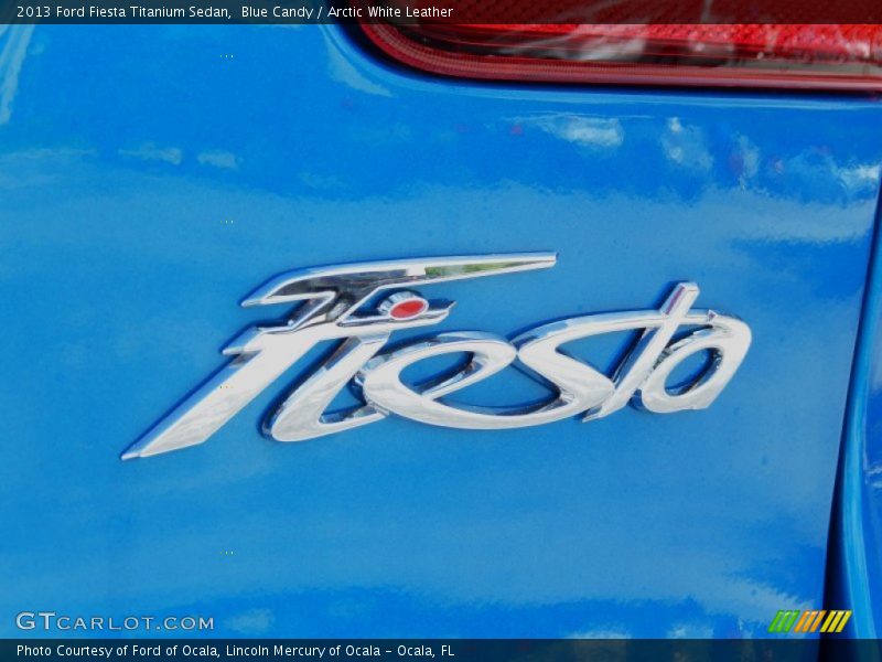 Blue Candy / Arctic White Leather 2013 Ford Fiesta Titanium Sedan