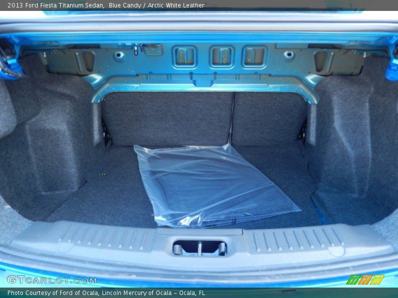 Blue Candy / Arctic White Leather 2013 Ford Fiesta Titanium Sedan