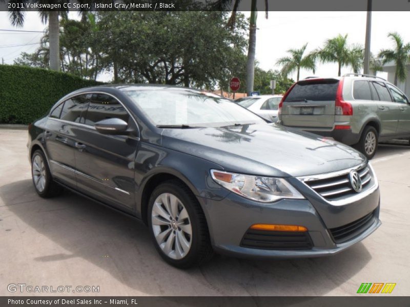 Island Gray Metallic / Black 2011 Volkswagen CC Sport