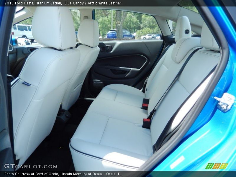 Blue Candy / Arctic White Leather 2013 Ford Fiesta Titanium Sedan