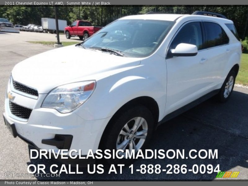 Summit White / Jet Black 2011 Chevrolet Equinox LT AWD