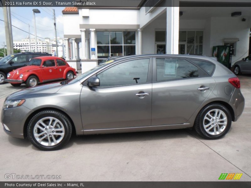 Titanium Silver / Black 2011 Kia Forte EX 5 Door