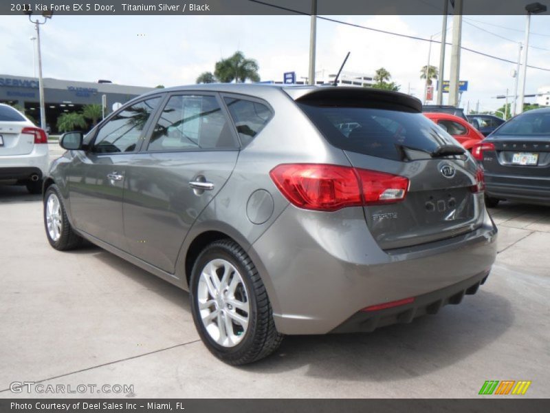 Titanium Silver / Black 2011 Kia Forte EX 5 Door