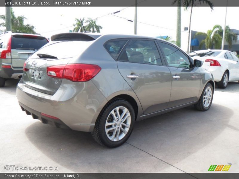 Titanium Silver / Black 2011 Kia Forte EX 5 Door