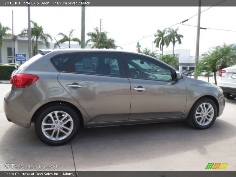 Titanium Silver / Black 2011 Kia Forte EX 5 Door