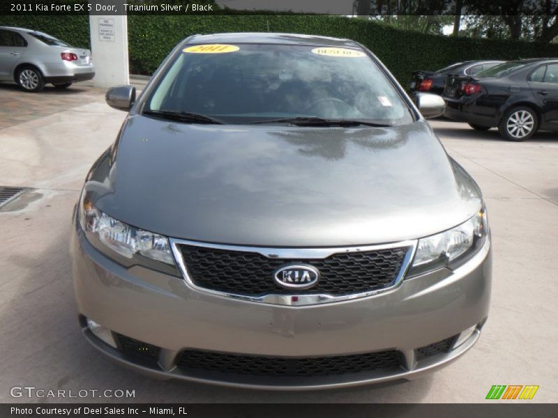 Titanium Silver / Black 2011 Kia Forte EX 5 Door