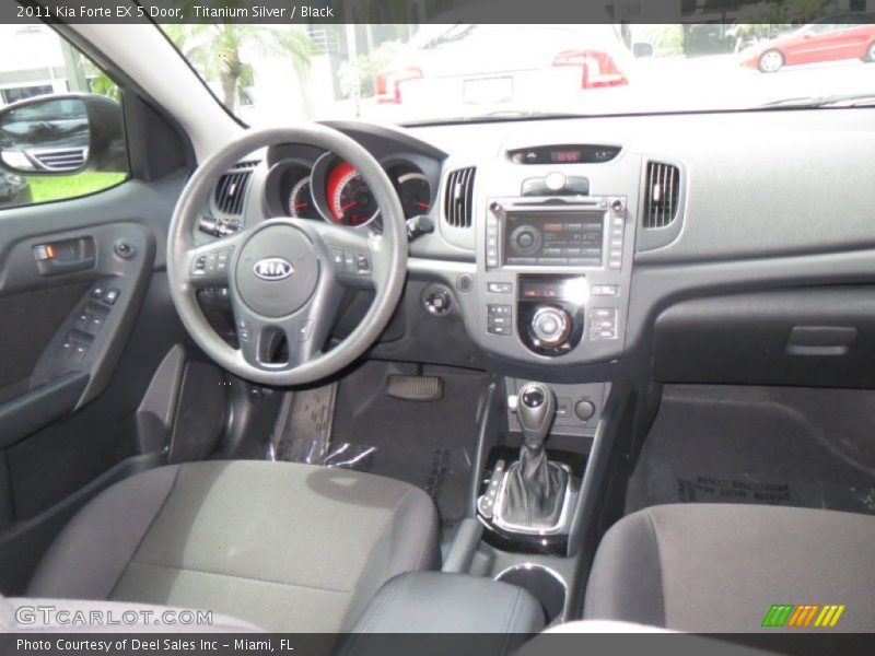 Titanium Silver / Black 2011 Kia Forte EX 5 Door