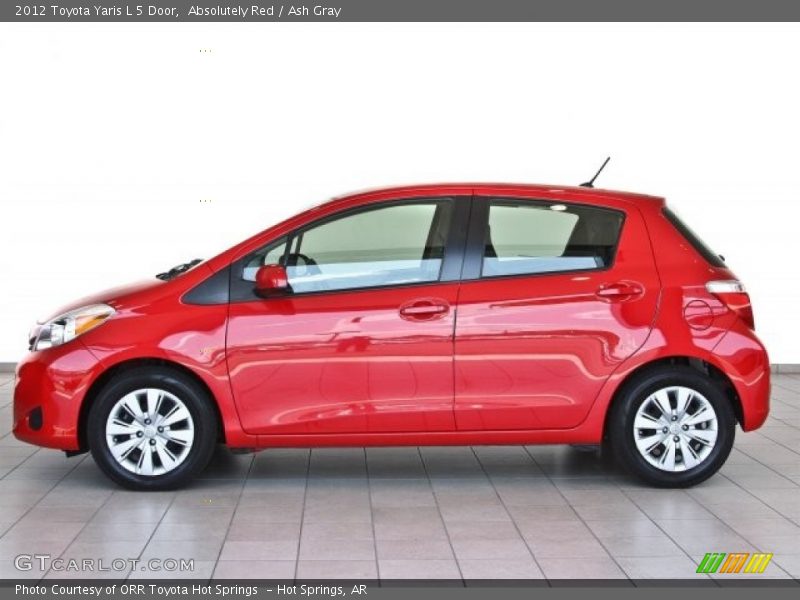 Absolutely Red / Ash Gray 2012 Toyota Yaris L 5 Door