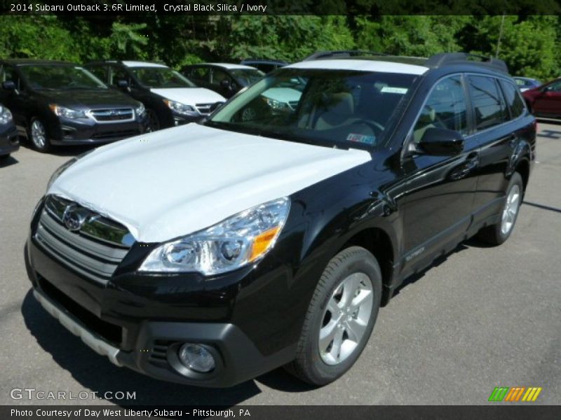Crystal Black Silica / Ivory 2014 Subaru Outback 3.6R Limited