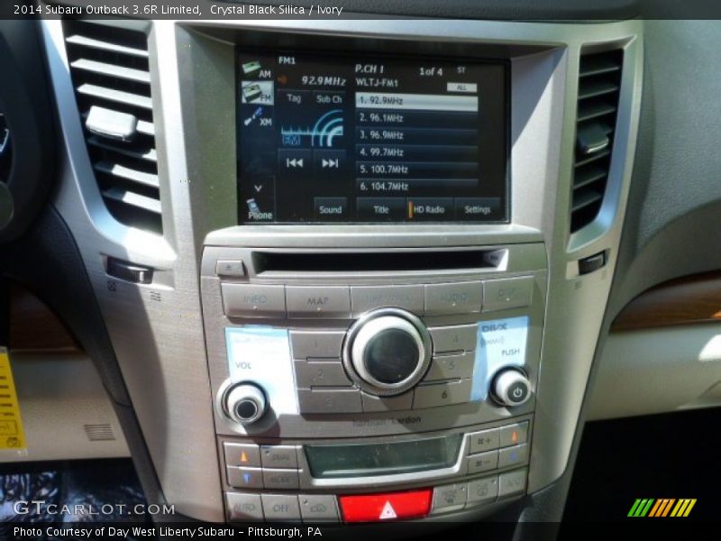 Crystal Black Silica / Ivory 2014 Subaru Outback 3.6R Limited