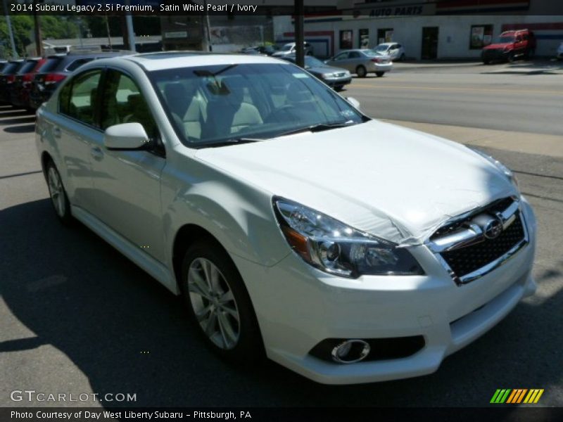 Satin White Pearl / Ivory 2014 Subaru Legacy 2.5i Premium
