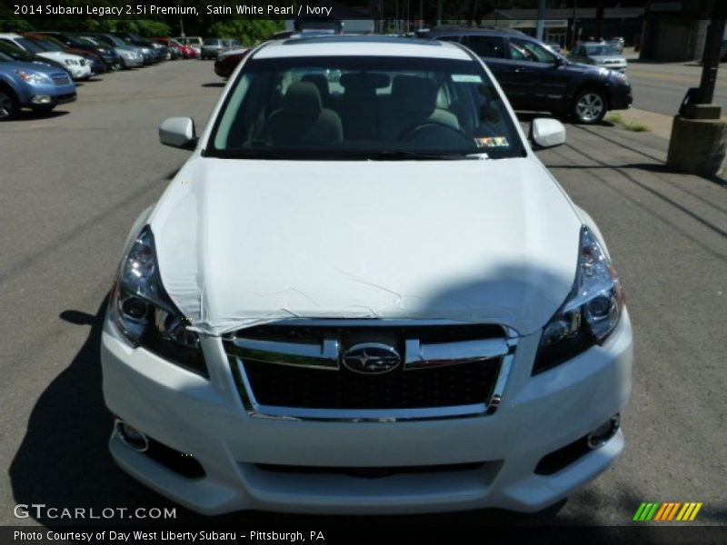 Satin White Pearl / Ivory 2014 Subaru Legacy 2.5i Premium