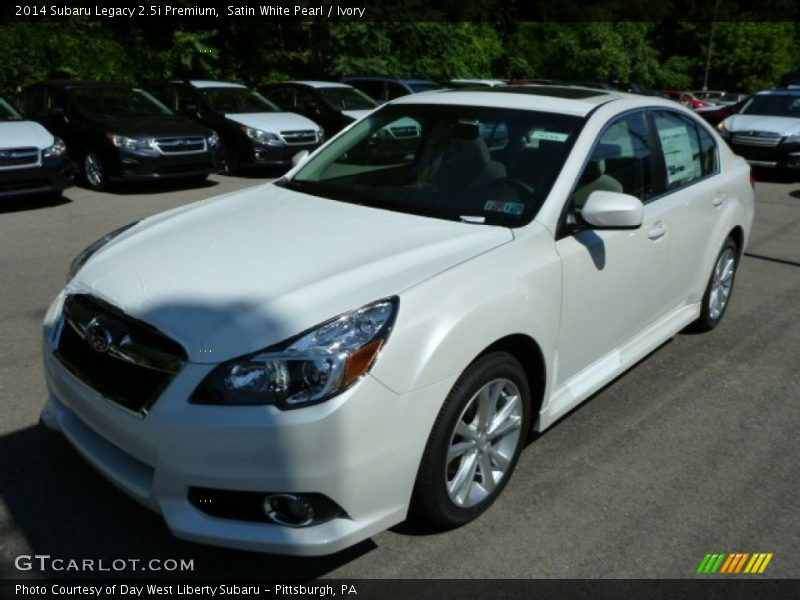 Satin White Pearl / Ivory 2014 Subaru Legacy 2.5i Premium