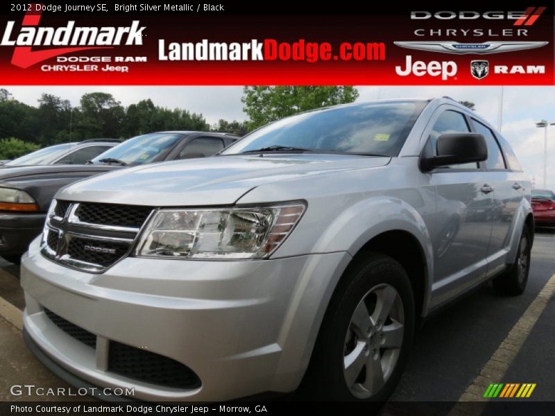 Bright Silver Metallic / Black 2012 Dodge Journey SE