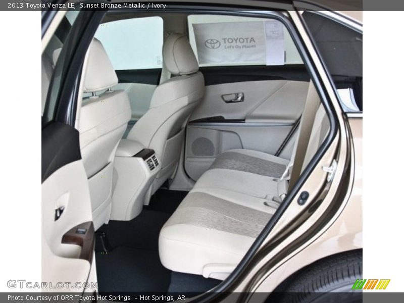 Rear Seat of 2013 Venza LE