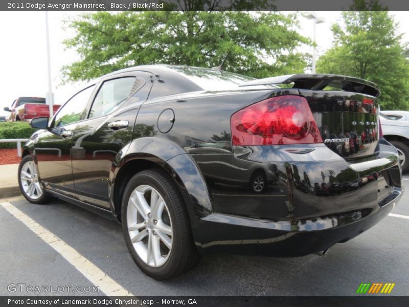 Black / Black/Red 2011 Dodge Avenger Mainstreet