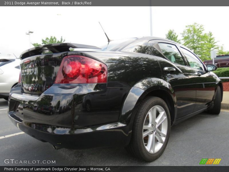 Black / Black/Red 2011 Dodge Avenger Mainstreet