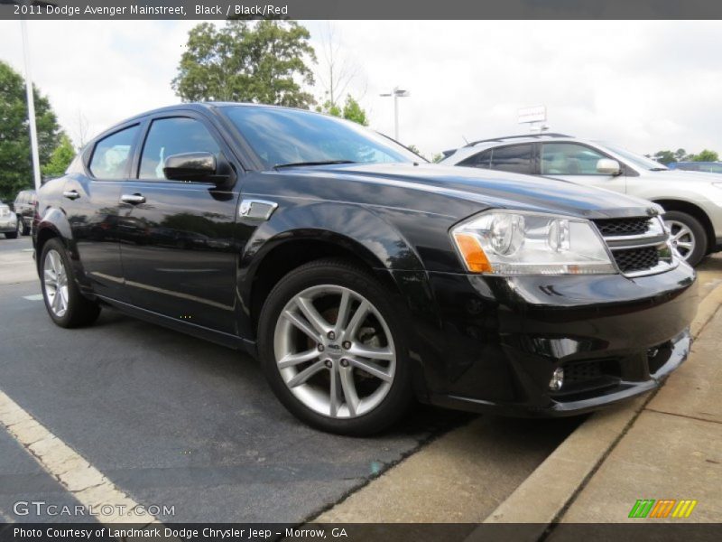 Black / Black/Red 2011 Dodge Avenger Mainstreet