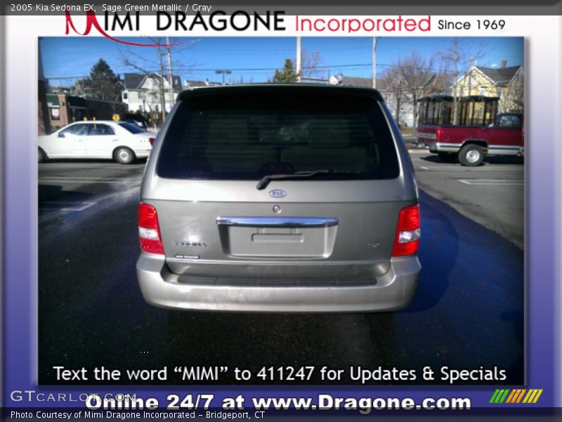Sage Green Metallic / Gray 2005 Kia Sedona EX
