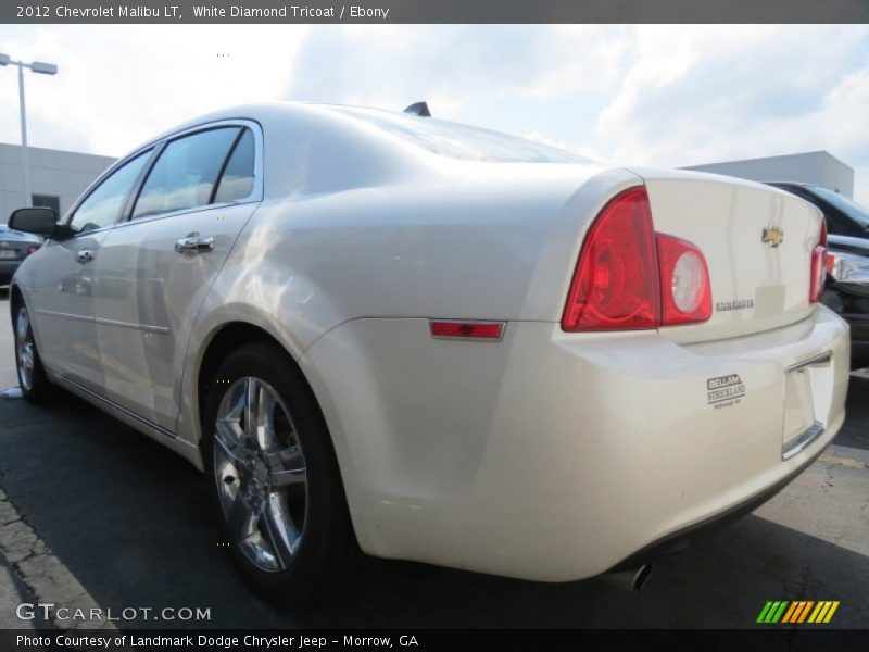 White Diamond Tricoat / Ebony 2012 Chevrolet Malibu LT