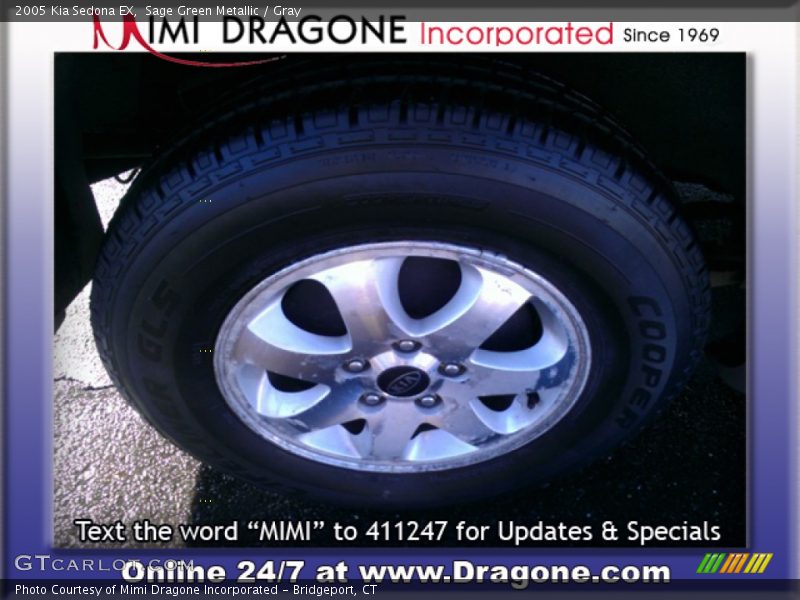 Sage Green Metallic / Gray 2005 Kia Sedona EX