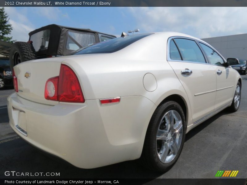 White Diamond Tricoat / Ebony 2012 Chevrolet Malibu LT