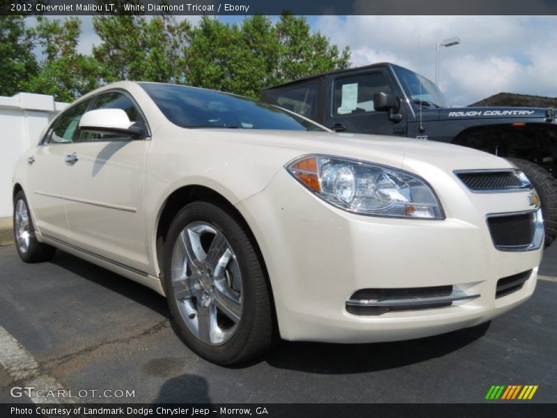 White Diamond Tricoat / Ebony 2012 Chevrolet Malibu LT