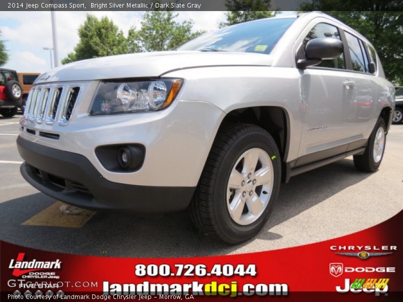 Bright Silver Metallic / Dark Slate Gray 2014 Jeep Compass Sport