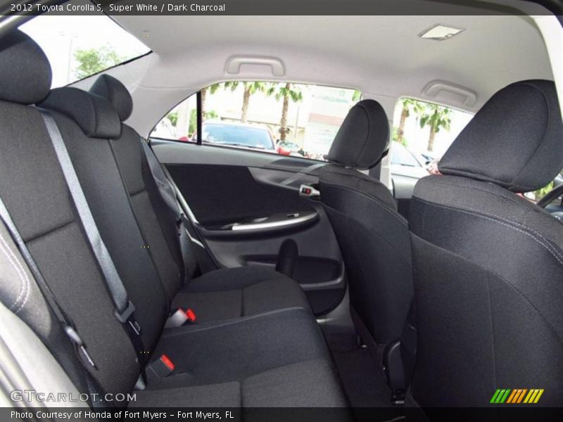 Super White / Dark Charcoal 2012 Toyota Corolla S