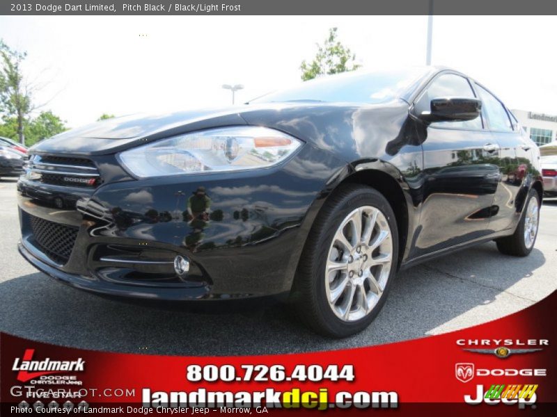 Pitch Black / Black/Light Frost 2013 Dodge Dart Limited