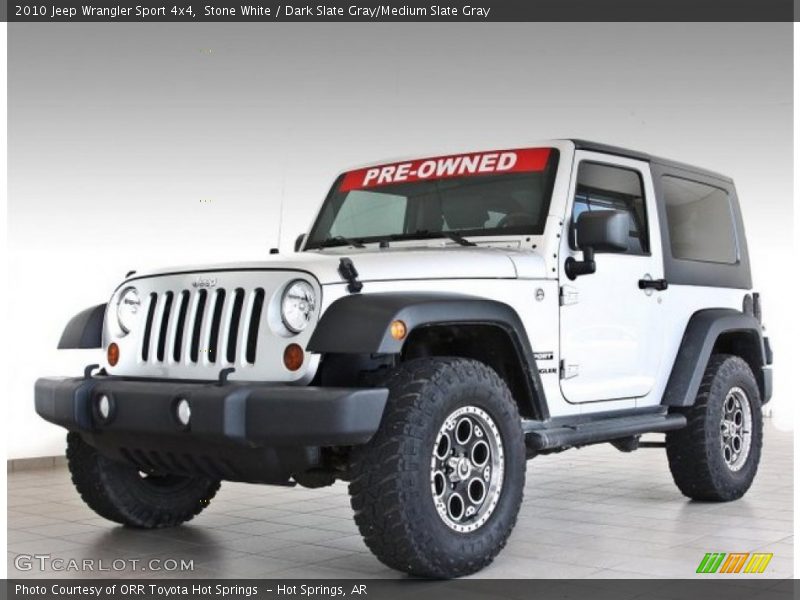 Stone White / Dark Slate Gray/Medium Slate Gray 2010 Jeep Wrangler Sport 4x4