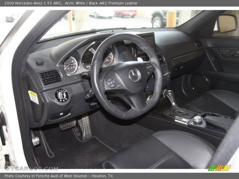 Arctic White / Black AMG Premium Leather 2009 Mercedes-Benz C 63 AMG
