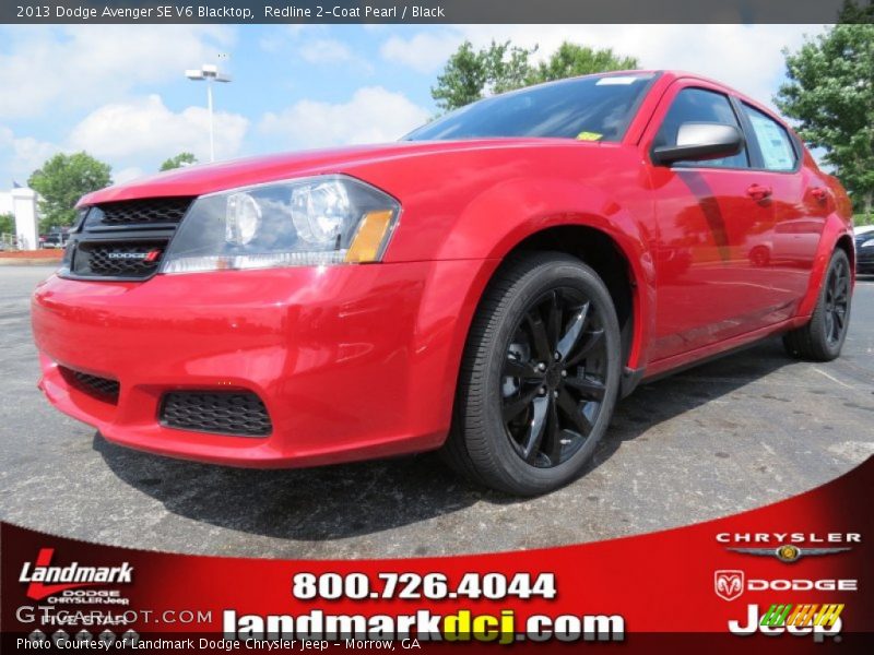 Redline 2-Coat Pearl / Black 2013 Dodge Avenger SE V6 Blacktop