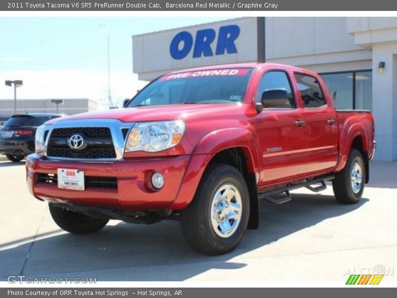 Barcelona Red Metallic / Graphite Gray 2011 Toyota Tacoma V6 SR5 PreRunner Double Cab