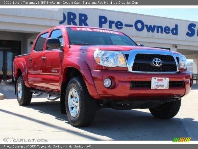 Barcelona Red Metallic / Graphite Gray 2011 Toyota Tacoma V6 SR5 PreRunner Double Cab