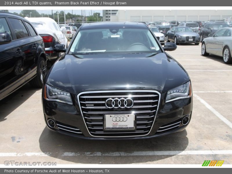 Phantom Black Pearl Effect / Nougat Brown 2014 Audi A8 L TDI quattro