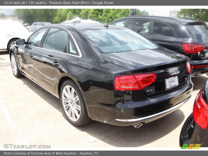 Phantom Black Pearl Effect / Nougat Brown 2014 Audi A8 L TDI quattro