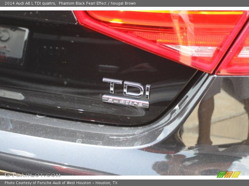 Phantom Black Pearl Effect / Nougat Brown 2014 Audi A8 L TDI quattro